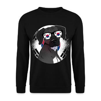 Südkorea - Unisex Pullover - Schwarz - Vorne - Alina (178cm) & Michal (187cm)