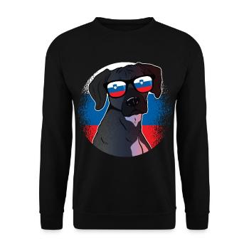 Slovenia - Unisex Sweatshirt - black - Front - Alina (178cm) & Michal (187cm)