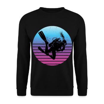 Scuba Tauchen Herren Taucher Scuba Taucher - Unisex Pullover - Schwarz - Vorne - Alina (178cm) & Michal (187cm)