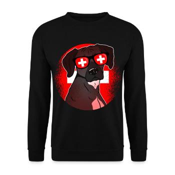 Schweiz - Unisex Pullover - Schwarz - Vorne - Alina (178cm) & Michal (187cm)