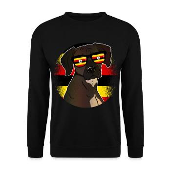 Uganda - Unisex Sweatshirt - black - Front - Alina (178cm) & Michal (187cm)