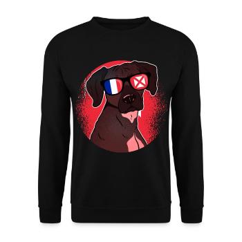 Wallis und Futuna - Unisex Pullover - Schwarz - Vorne - Alina (178cm) & Michal (187cm)