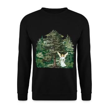 Forêt nature désert ange création arbres arbre - Sweat-shirt Unisexe - noir - Devant - Alina (178cm) & Michal (187cm)