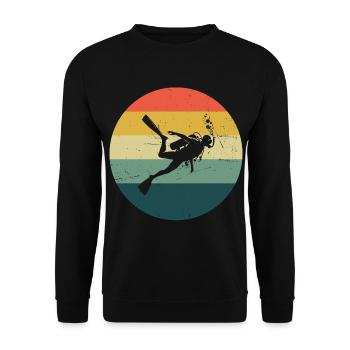 Tauchen Diver Scuba Taucher Herren Scuba Diver - Unisex Pullover - Schwarz - Vorne - Alina (178cm) & Michal (187cm)