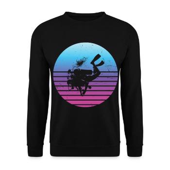 Plongée sous-marine Plongée libre Plongée sous-marine Hommes - Sweat-shirt Unisexe - noir - Devant - Alina (178cm) & Michal (187cm)