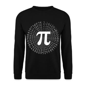 Pi Circle Number Mathematics Math - Unisex Sweatshirt - black - Front - Alina (178cm) & Michal (187cm)