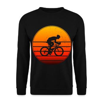 Men's Road Bike Road Cyclists Road Cycling - Unisex Sweatshirt - black - Front - Alina (178cm) & Michal (187cm)