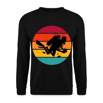 Plongeur Scuba Diver Femmes Plongée - Sweat-shirt Unisexe - noir - Devant - Alina (178cm) & Michal (187cm)