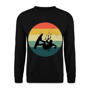 Kiting Hommes Femmes Kitesurf Kitesurfeurs - Sweat-shirt Unisexe - noir - Devant - Alina (178cm) & Michal (187cm)