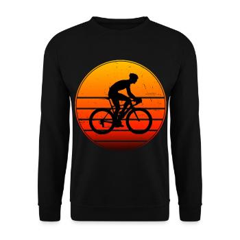 Roadbike Herren Rennrad Rennradfahren Damen - Unisex Pullover - Schwarz - Vorne - Alina (178cm) & Michal (187cm)