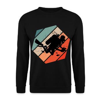 Women's Diver Scuba Diver Free Dive Diving - Unisex Sweatshirt - black - Front - Alina (178cm) & Michal (187cm)