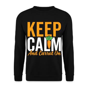 Carrot On Gardening Gardener Plants Expert Garden - Unisex Sweatshirt - black - Front - Alina (178cm) & Michal (187cm)
