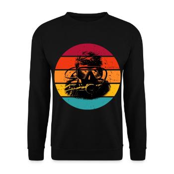 Free Dive Taucher Scuba Tauchen Scuba Diver - Unisex Pullover - Schwarz - Vorne - Alina (178cm) & Michal (187cm)
