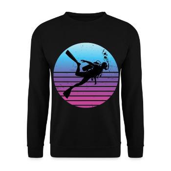 Diver Diver Hommes Scuba Diver Plongée sous-marine - Sweat-shirt Unisexe - noir - Devant - Alina (178cm) & Michal (187cm)