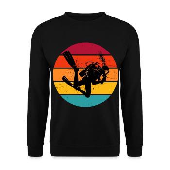 Plongée Libre Scuba Diver Homme - Sweat-shirt Unisexe - noir - Devant - Alina (178cm) & Michal (187cm)