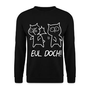 Eul Doch - Unisex Pullover - Schwarz - Vorne - Alina (178cm) & Michal (187cm)