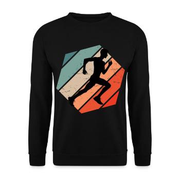 Cross Country Running Women Jogging Fitness - Unisex Sweatshirt - black - Front - Alina (178cm) & Michal (187cm)