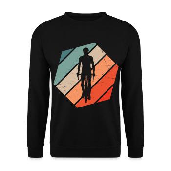 Mtb Radeln Radfahrer Bike Fahrradfahren - Unisex Pullover - Schwarz - Vorne - Alina (178cm) & Michal (187cm)