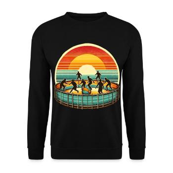 Gaga Ball Dodgeball Gagaball Player Gaga Ball - Unisex Sweatshirt - black - Front - Alina (178cm) & Michal (187cm)