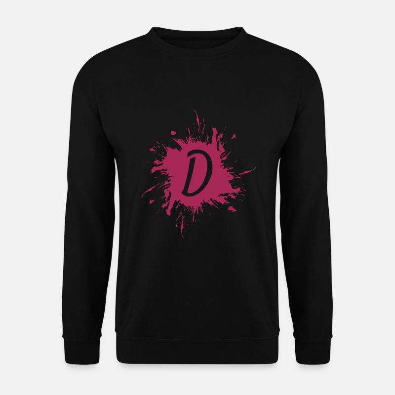 Letter D - initial letter D - Unisex Sweatshirt - black