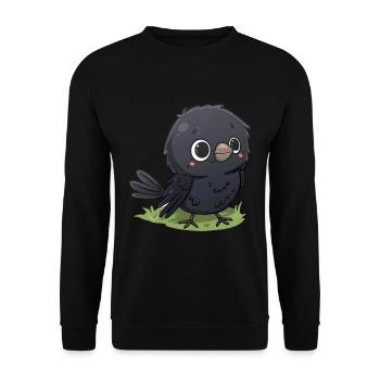 D’adorables amis corbeaux kawaii pour vous - Sweat-shirt Unisexe - noir - Devant - Alina (178cm) & Michal (187cm)