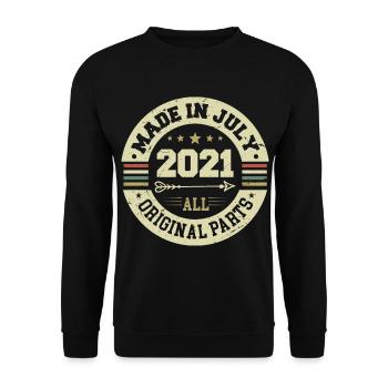 July 2021 Birthday Gift 2021 I Made in July - Unisex Sweatshirt - black - Front - Alina (178cm) & Michal (187cm)