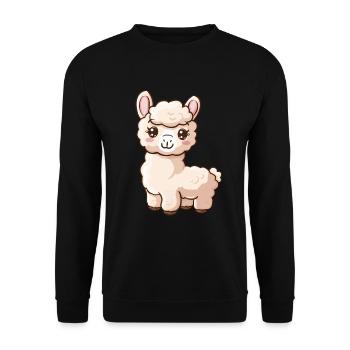 Joli motif d’alpaga pour les amoureux des animaux - Sweat-shirt Unisexe - noir - Devant - Alina (178cm) & Michal (187cm)