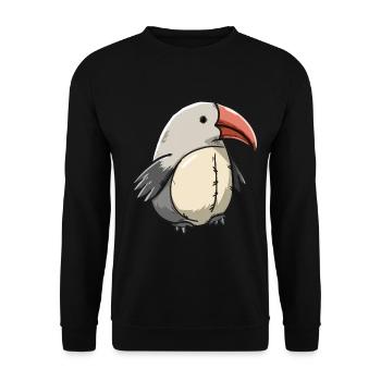 Cute Toucan Bird Caricature Style - Unisex Sweatshirt - black - Front - Alina (178cm) & Michal (187cm)