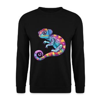 Voyage de découverte de caméléons colorés - Sweat-shirt Unisexe - noir - Devant - Alina (178cm) & Michal (187cm)