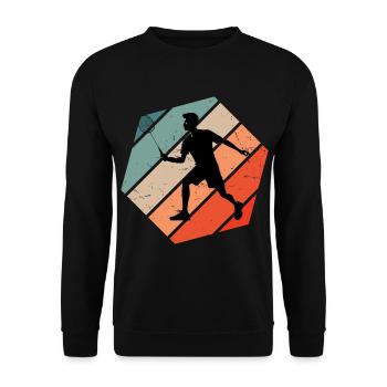Joueur de badminton Badminton Badminton Squash - Sweat-shirt Unisexe - noir - Devant - Alina (178cm) & Michal (187cm)