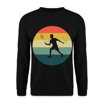Badminton Men's Squash Women's Badminton - Unisex Sweatshirt - black - Front - Alina (178cm) & Michal (187cm)