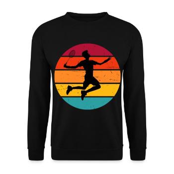 Badmintonspieler Squash Herren Badminton Damen - Unisex Pullover - Schwarz - Vorne - Alina (178cm) & Michal (187cm)