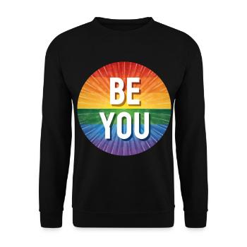 LGBTQ Be You - Unisex Pullover - Schwarz - Vorne - Alina (178cm) & Michal (187cm)