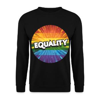 LGBTQ Equality - Unisex Pullover - Schwarz - Vorne - Alina (178cm) & Michal (187cm)