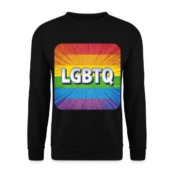 LGBTQ - Unisex Sweatshirt - black - Front - Alina (178cm) & Michal (187cm)