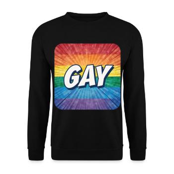 LGBTQ GAY - Sweat-shirt Unisexe - noir - Devant - Alina (178cm) & Michal (187cm)