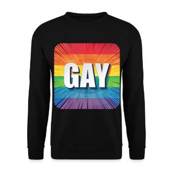 LGBTQ GAY - Unisex Pullover - Schwarz - Vorne - Alina (178cm) & Michal (187cm)