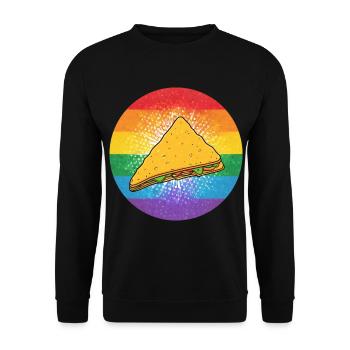 LGBTQ Nacho - Unisex Sweatshirt - black - Front - Alina (178cm) & Michal (187cm)