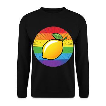 LGBTQ Zitrone Limette - Unisex Pullover - Schwarz - Vorne - Alina (178cm) & Michal (187cm)