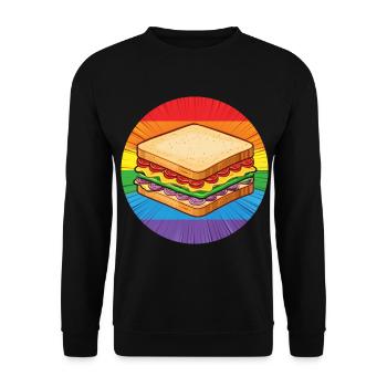 LGBTQ Sandwich - Unisex Sweatshirt - black - Front - Alina (178cm) & Michal (187cm)