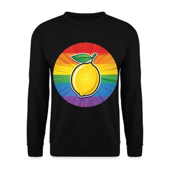 LGBTQ Zitrone Limette - Unisex Pullover - Schwarz - Vorne - Alina (178cm) & Michal (187cm)