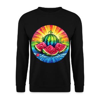 LGBTQ Melone - Unisex Pullover - Schwarz - Vorne - Alina (178cm) & Michal (187cm)