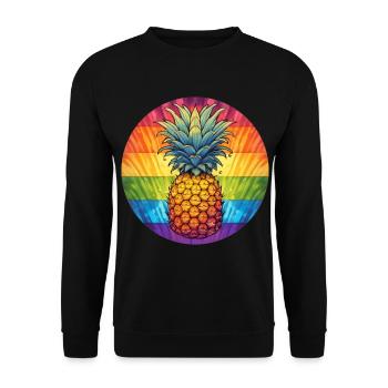 Ananas LGBTQ - Sweat-shirt Unisexe - noir - Devant - Alina (178cm) & Michal (187cm)
