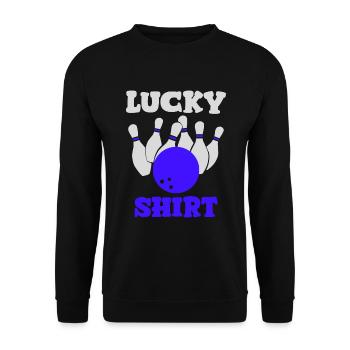 chemise porte-bonheur bowling - Sweat-shirt Unisexe - noir - Devant - Alina (178cm) & Michal (187cm)