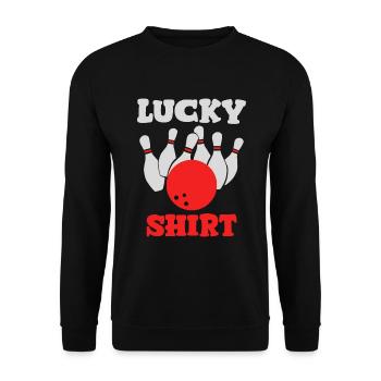chemise porte-bonheur bowling - Sweat-shirt Unisexe - noir - Devant - Alina (178cm) & Michal (187cm)