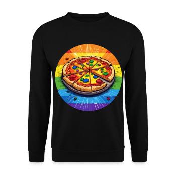 LGBTQ Pizza - Sweat-shirt Unisexe - noir - Devant - Alina (178cm) & Michal (187cm)