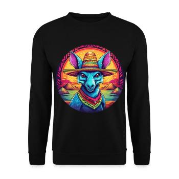 5 de Mayo Party Drinko de Mayo Chupacabra - Unisex Sweatshirt - black - Front - Alina (178cm) & Michal (187cm)