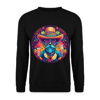 5 de Mayo Party Drinko de Mayo Mexican Hipst - Unisex Sweatshirt - black - Front - Alina (178cm) & Michal (187cm)