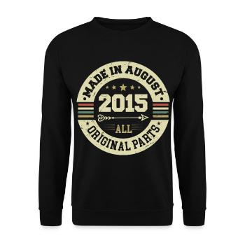 Août 2015 Cadeau d’anniversaire Août 2015 Août - Sweat-shirt Unisexe - noir - Devant - Alina (178cm) & Michal (187cm)