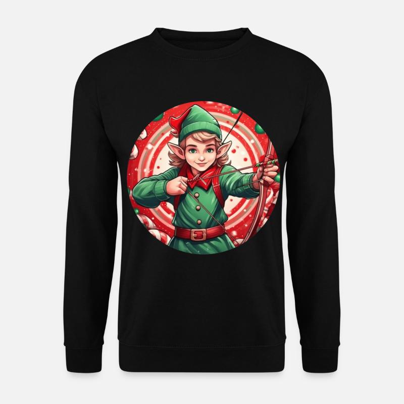 Christmas Elf Archery - Unisex Sweatshirt - black